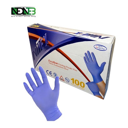 دستکش نیتریل نیتکس رنگ آبی بسته 100 عددی در سه سایز (به روز رسانی شده)