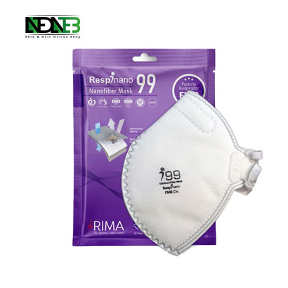 ماسک N99 رسپی نانو رنگ سفید تک عددی